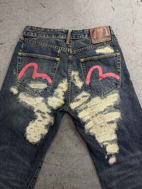 Evisu Evisu Distressed Jeans